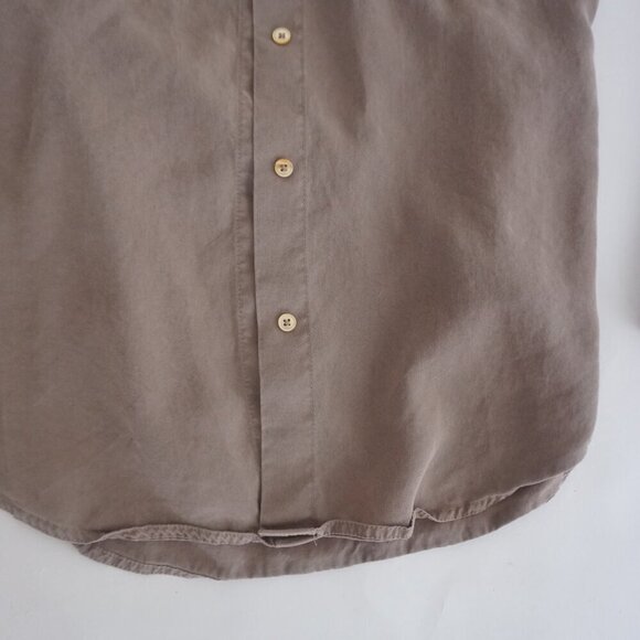 Aritzia Babaton Taupe Utility Pocket Button Down Dress Shirt 2XS - Picture 6 of 11